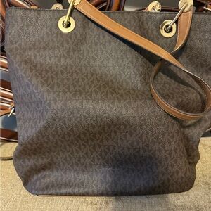 Brown Monogram Tote Bag